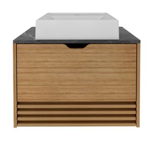 Mueble lavamanos BN3613 almendra 1 puerta 1 cajón + lavamanos