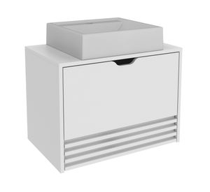 Mueble lavamanos BN3613 blanco 1 puerta 1 cajón + lavamanos