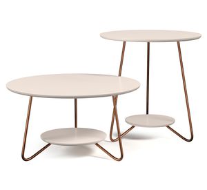 Mesa centro + mesa lateral Liz off white