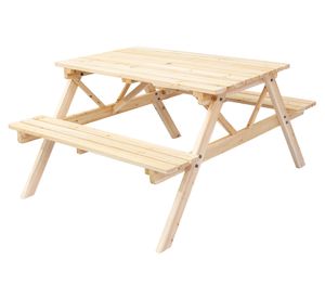 Set comedor 2 bancas Teyu madera