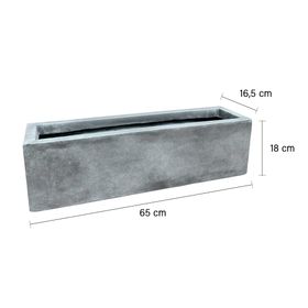 Macetero bajo Patagonia gris 65x16.5x18 cm