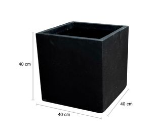 Macetero Patagonia negro 40x40x40 cm