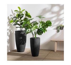 Macetero Lauca negro 60x34x34 cm