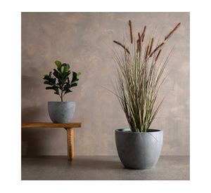 Macetero Lauca gris 40x53x53 cm