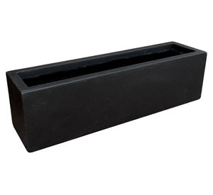 Macetero Patagonia bajo negro 18x16.5x65 cm