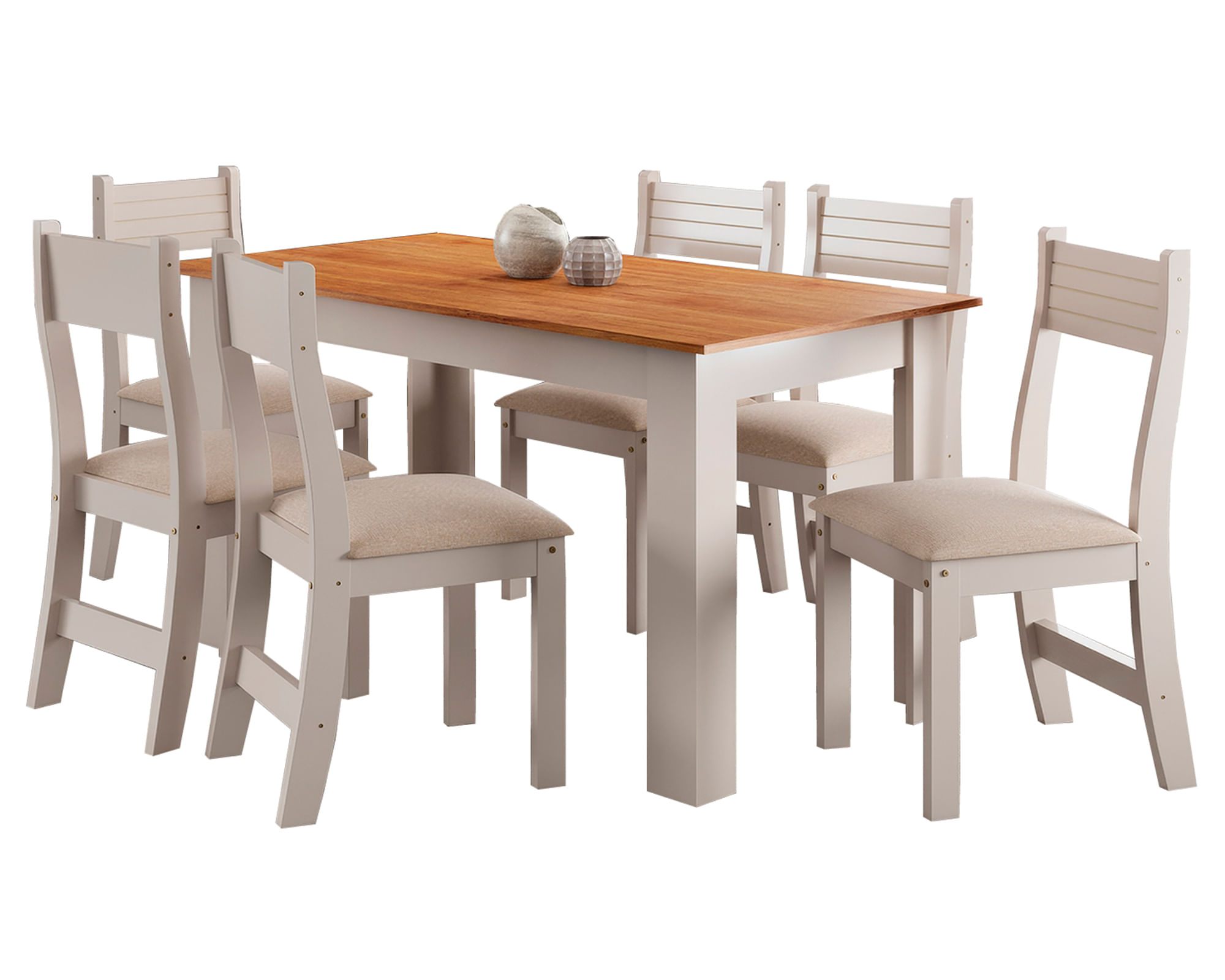 Altavisión Comedor 6 sillas Violeta blanco/miel