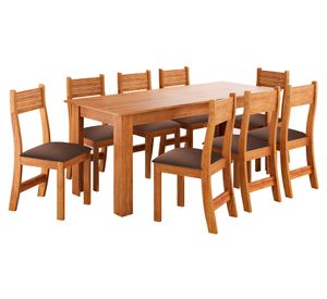 Comedor 8 sillas Tomas miel/café