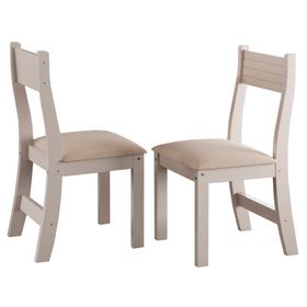 Comedor 6 sillas Violeta blanco/miel