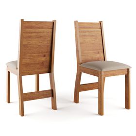 Comedor 8 sillas Porto miel/beige 76x180x75 cm