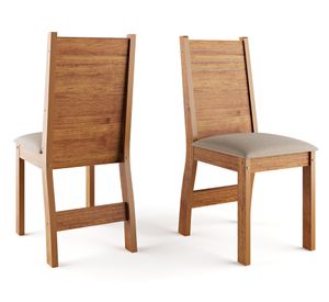 Comedor 8 sillas Porto miel/beige 76x180x75 cm