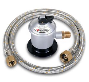 Kit regulador de gas licuado + flexible 3/8" x 1/2"