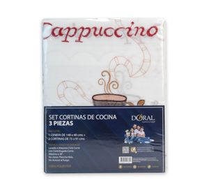 Juego cortina cocina Tazas 3 piezas