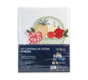 Juego cortina cocina Frutas 3 piezas