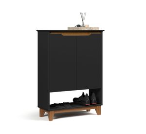 Zapatero Hall 2 puertas negro