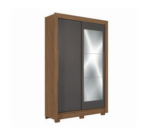 Clóset 2 puertas 2 cajones Lapa grafito/café 214x140x49 cm