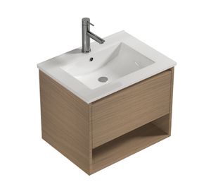 Mueble lavamanos Nepal light oak 50x60x47 cm + lavamanos