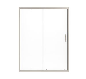 Mampara ajustable frontal 185x140-160 cm terminación cromada