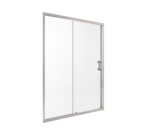 Mampara ajustable frontal 185x140-160 cm terminación cromada