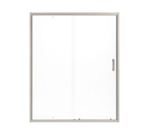 Mampara ajustable frontal 185x160-180 cm terminación cromada