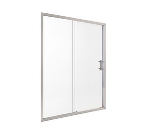 Mampara ajustable frontal 185x160-180 cm terminación cromada