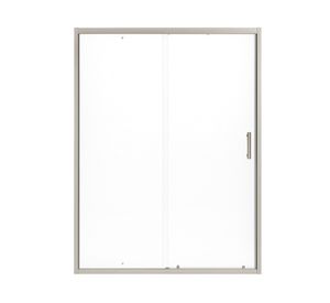 Mampara ajustable frontal 185x120-140 cm terminación cromada