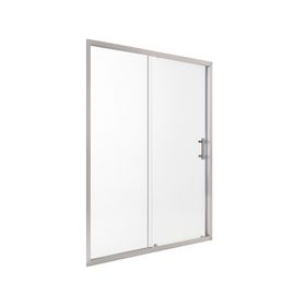 Mampara ajustable frontal 185x120-140 cm terminación cromada