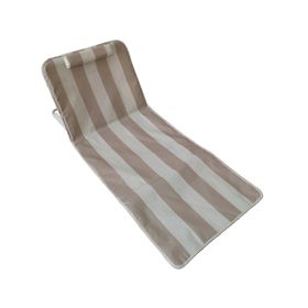 Reposera portátil Stripes blanco/taupe