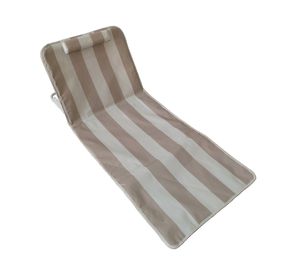 Reposera portátil Stripes blanco/taupe