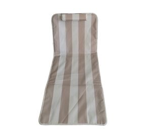 Reposera portátil Stripes blanco/taupe