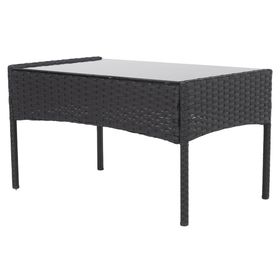 Set living negro 4 personas