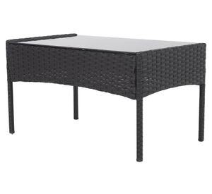 Set living negro 4 personas