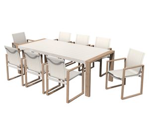 Set comedor exterior Duisburg Toscana greyge 8 personas