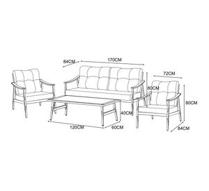 Set living Aliso Toscana 4 personas