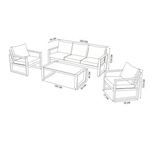 Set living Bromelia Artesana 5 personas