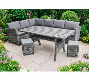 Set comedor exterior Esquinero achiote B Toscana 7 personas