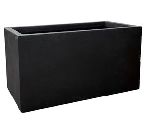 Macetero Patagonia medio negro 46.5x99.5x46.5 cm