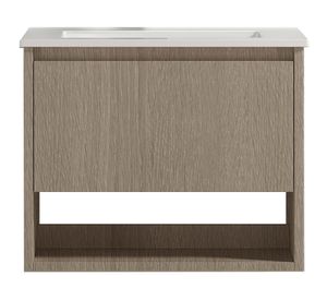 Mueble lavamanos Nepal brown wood 50x60x47 cm + lavamanos