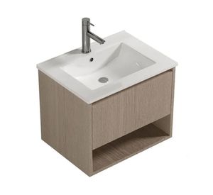 Mueble lavamanos Nepal brown wood 50x60x47 cm + lavamanos