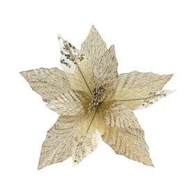 Flor dorado champan colección Brillos 26 cm