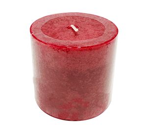Vela Pilar mottle rojo 7x6.8 cm