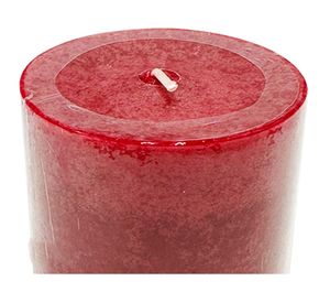 Vela Pilar mottle rojo 7x6.8 cm