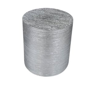 Vela Pilar acabado metálico plateado 7.5x7 cm