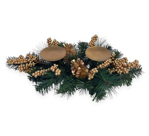 Portavela Berries gold 10x46x10 cm