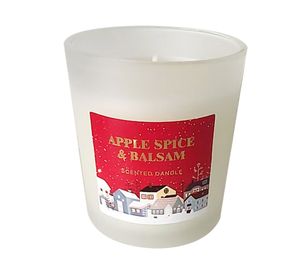 Vela con caja rojo/blanco