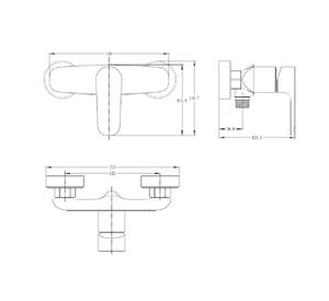 Grifería ducha Urban gun grey