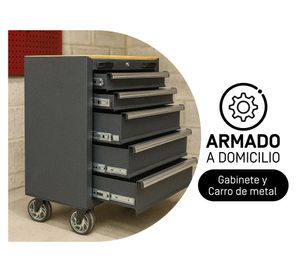 Armado de gabinete y carro de metal