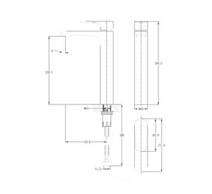 Monoblock lavamanos Urban gun grey