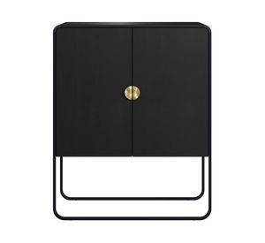 Buffet negro 1 repisa 111x35.7x90cm