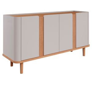 Buffet Eva off white/natural 2 repisas 79.1x45x153.3 cm