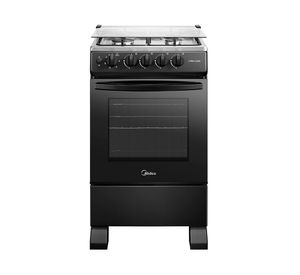 Cocina MFO-MG20TCSSLBK 4 quemadores gas licuado/natural negro